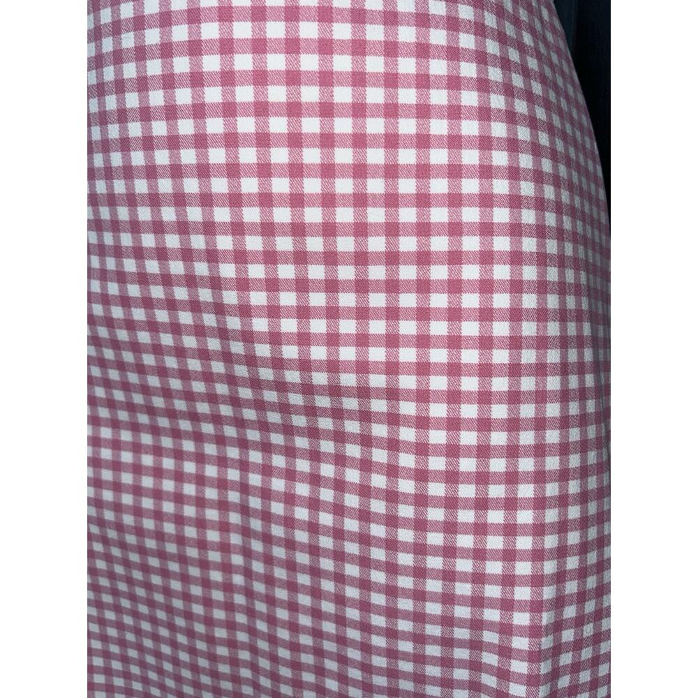 J. Crew No. 2 Pencil Skirt Women's Size 8 Pink White Gingham Classic Fully Lined - Picture 5 of 10